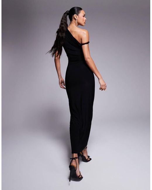 Kaiia Blue – exklusives, doppellagiges bodycon-maxikleid