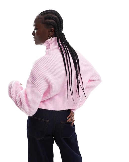 ONLY Pink – langärmliger rollkragenpullover