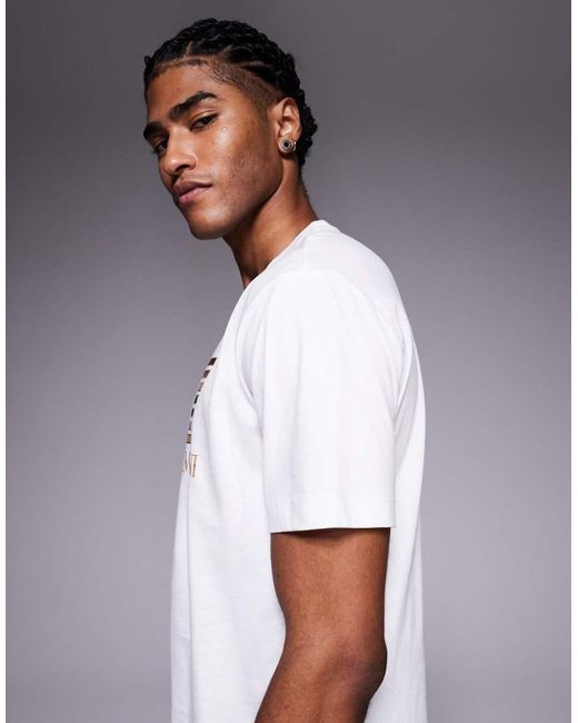 EA7 White Armani Logo T-shirt for men