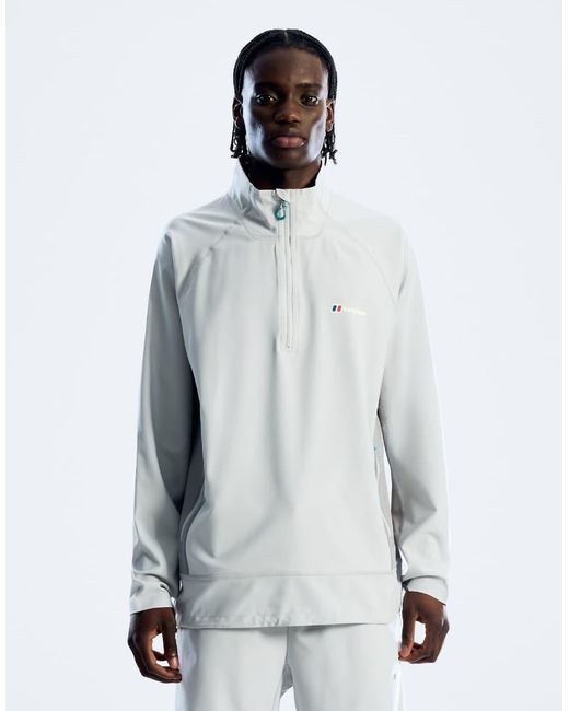 Berghaus White Wavertree Half-Zip Top for men