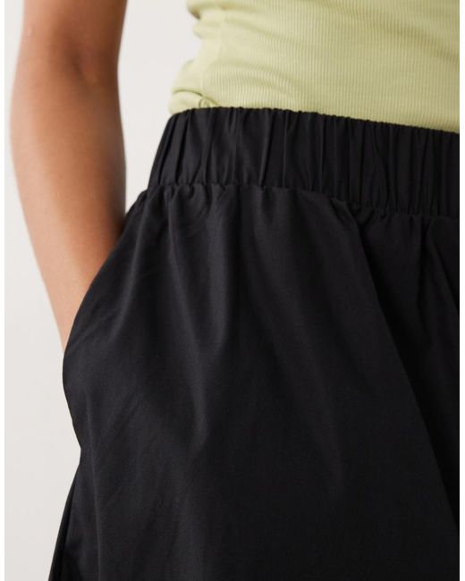 Vila White Cotton Midi Skirt