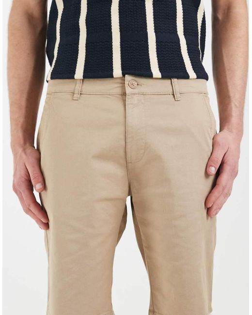 Blend Blue Cotton-Rich Slim Fit Chino Shorts for men