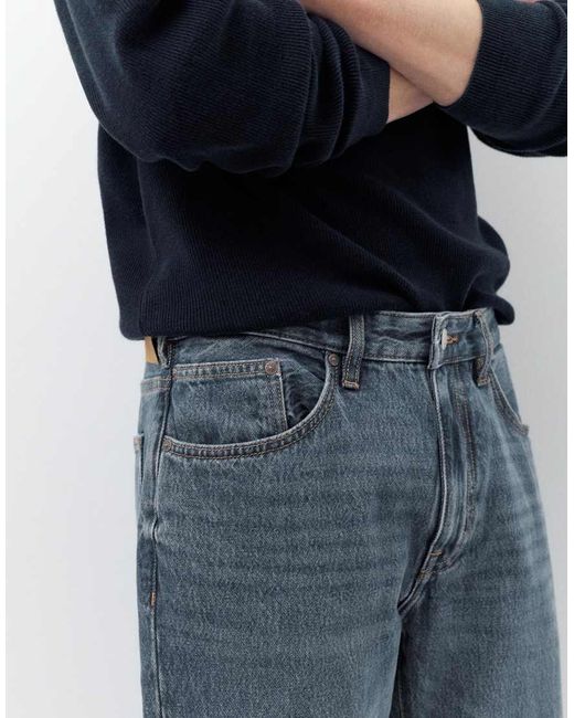 Pull&Bear Blue Standard Jeans for men