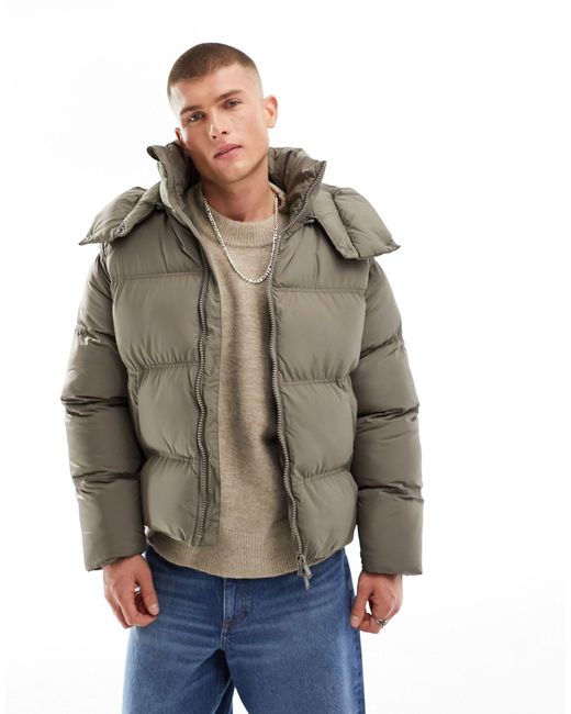 The Couture Club Blue Essentials Puffer Jacket for men