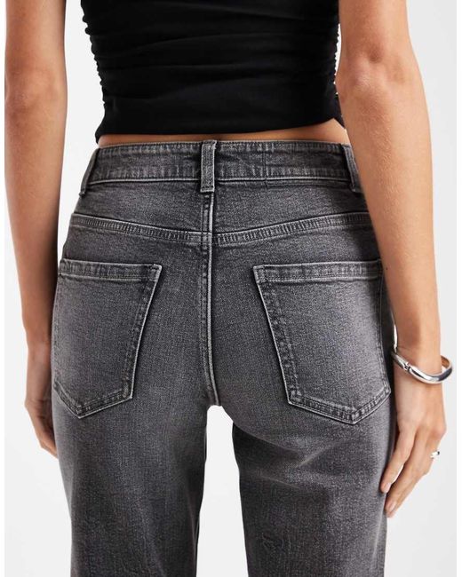 Vaqueros Mom Grises De Corte Slim ASOS de color Gray
