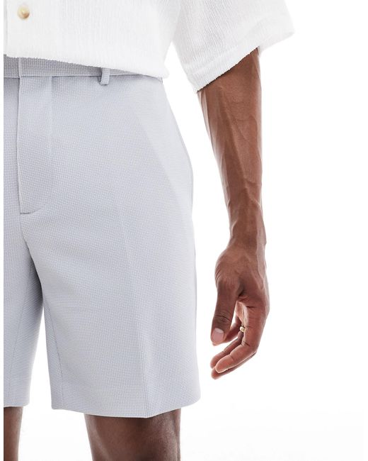 River Island White Waffle Texture Shorts for men