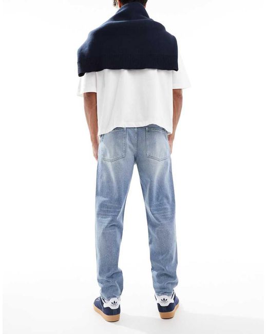 ASOS Blue Tapered Fit Jeans for men