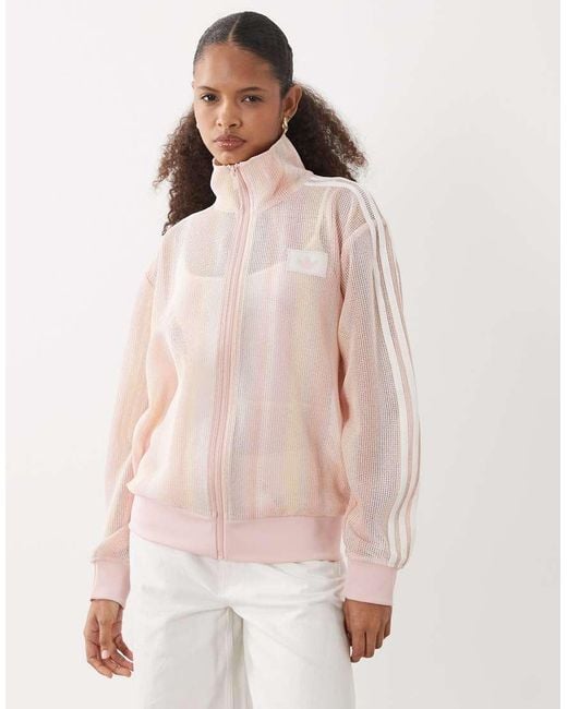 Adidas Originals Pink Firebird Knitted Track Top