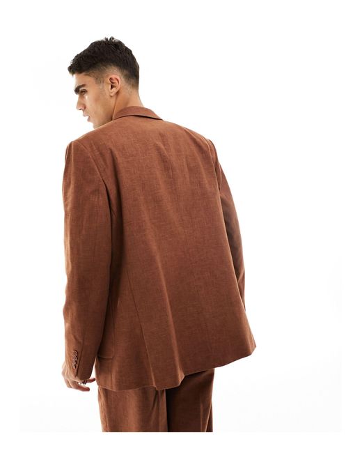 ASOS Brown Oversized Suit Jacket for men