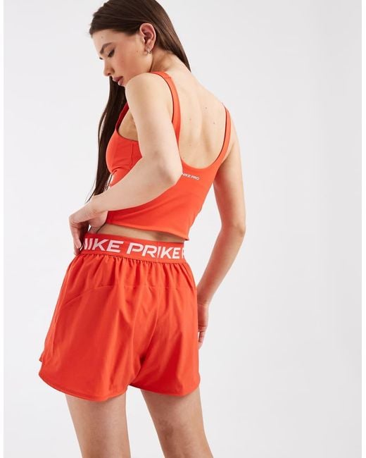 Nike Red Pro Dri-Fit 2-In-1 Shorts