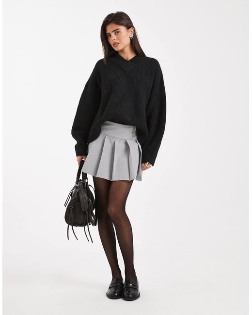 Pull à col en v ASOS en coloris Black