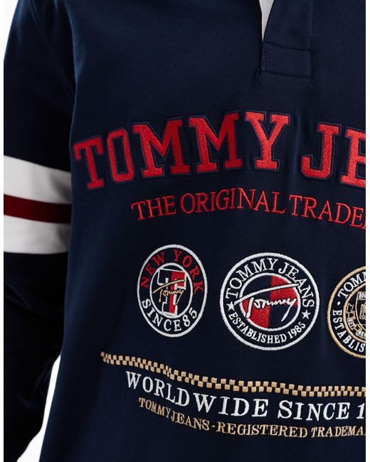 Tommy Hilfiger Blue Varsity Explorer Rugby Shirt for men