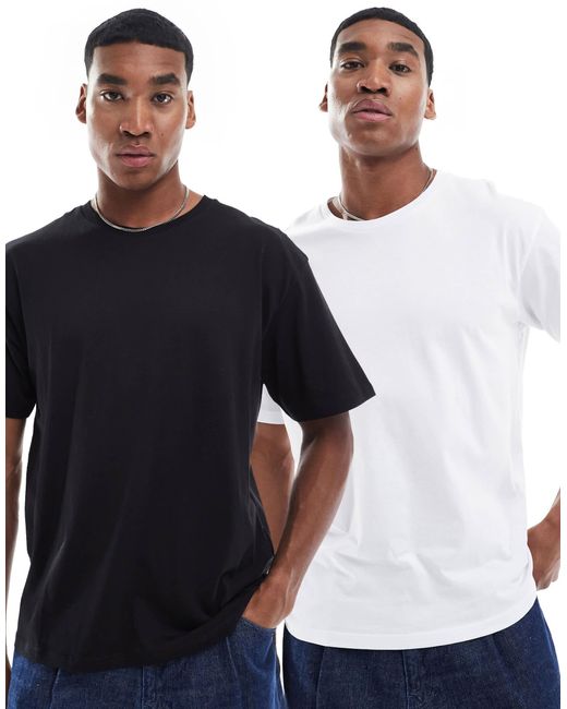 JJ Rebel – 2er-pack oversize-t-shirts in Blue für Herren