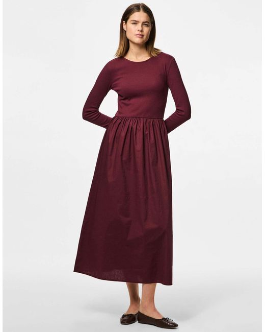 Pieces Red – langärmliges kleid