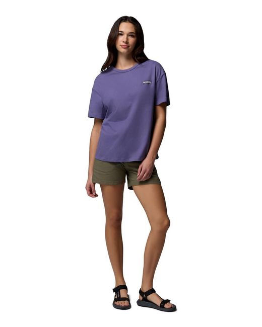 Columbia Purple Csc Heavyweight Graphic Tee