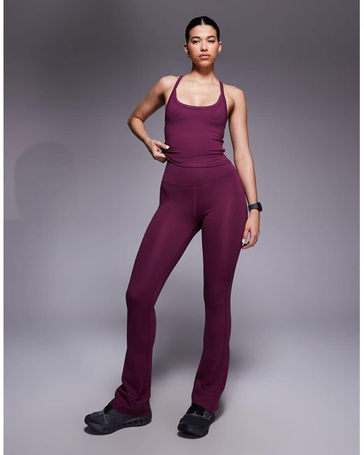 4505 Purple Icon Yoga Cami With Inner Bra And Adjustable Straps