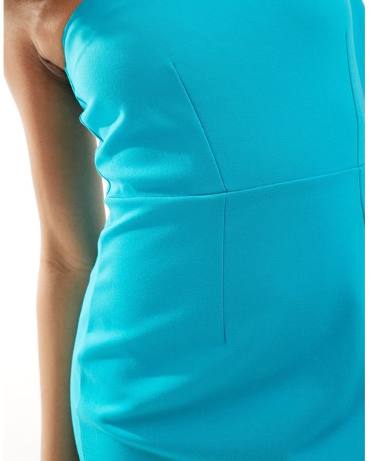 Robe fourreau asymétrique - turquoise Closet en coloris Blue