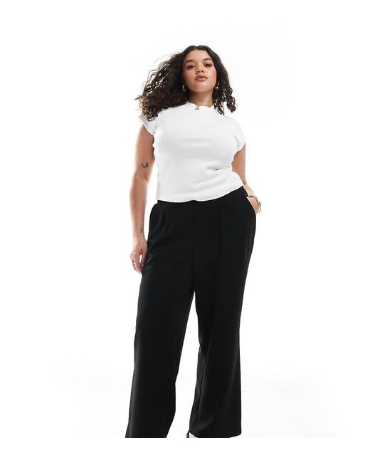 Vero Moda Black Jersey Crepe Cropped Trousers