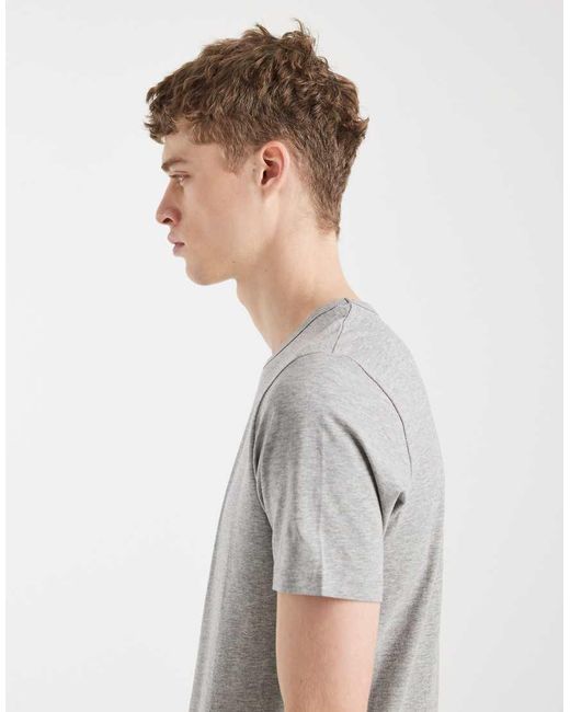Jack & Jones Gray Short Sleeve Slim Fit T-shirt for men