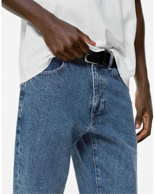 Pull&Bear Blue Standard Jeans for men