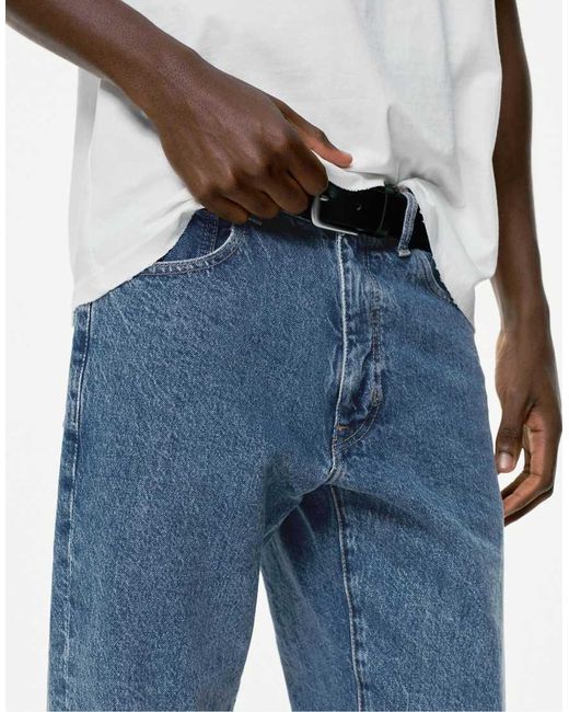 Pull&Bear Blue Standard Jeans for men