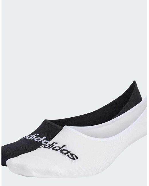 Adidas Originals Dunne Lineaire Enkelsokken, Set Van 2 Paar in het Metallic