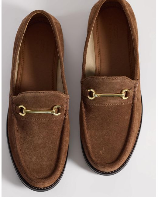 ASOS Brown Penny Snaffle Loafer for men