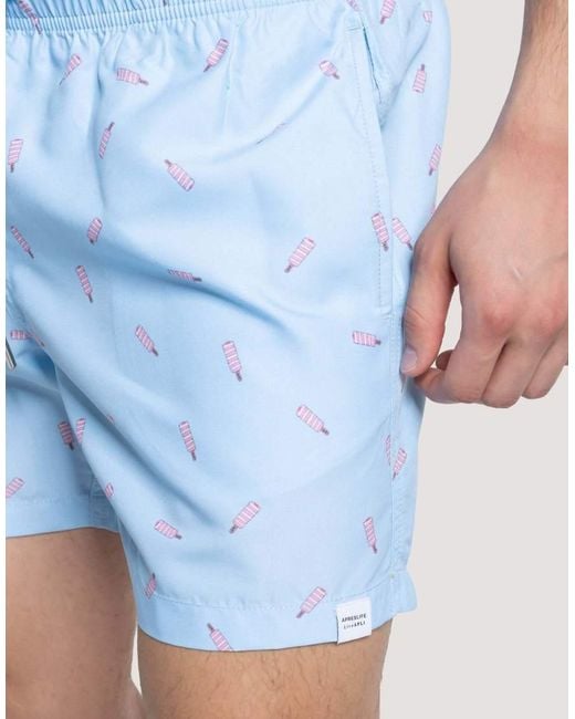 Apreslife Blue Twister Swimshorts for men