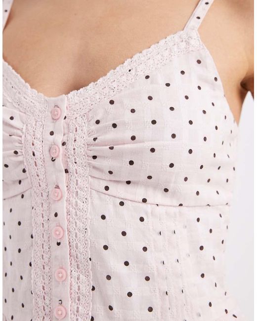 Hollister Pink Strappy Button Front Mini Dress
