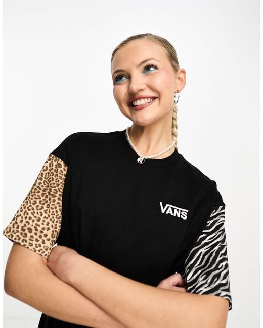 Vans Black Wyld Leopard Print T-shirt Dress