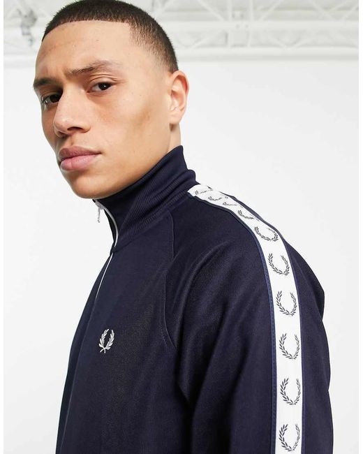 Fred Perry Blue Taped Track Jacket for men
