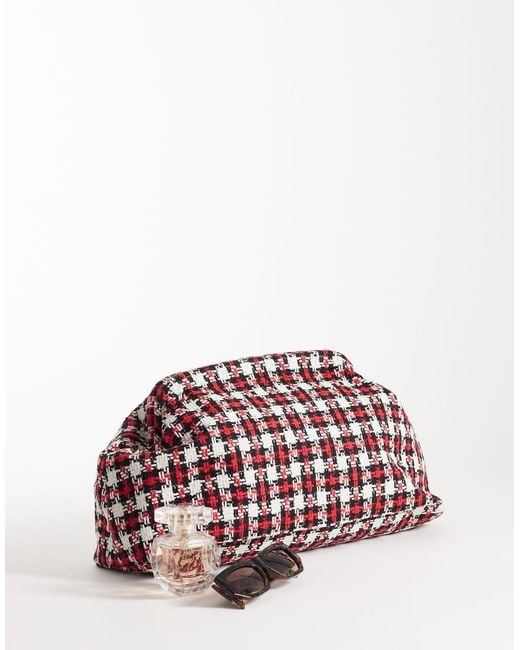 ASOS Red Asos Deisgn Large Frame Clutch Bag