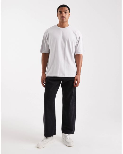 ASOS White Relaxed T-shirt With Dropped Shoulder And Street Graphic Puff Print for men