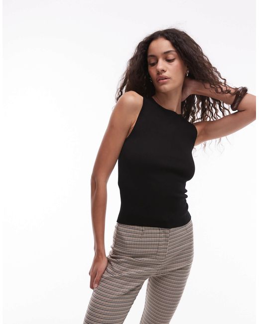 Mango Black – geripptes trägertop