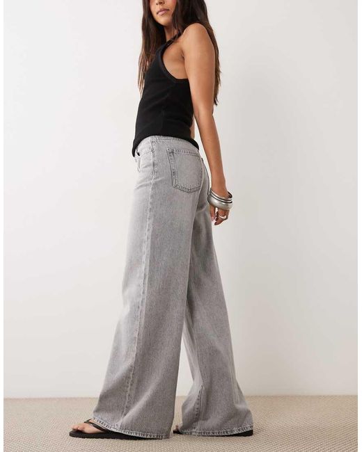 Mango Gray Teen Wide Leg Jean