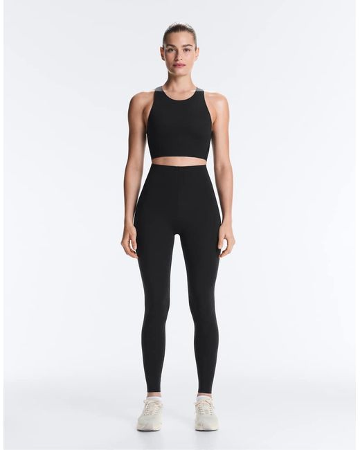 Oysho Blue Light Touch Crossover Back Tank Top