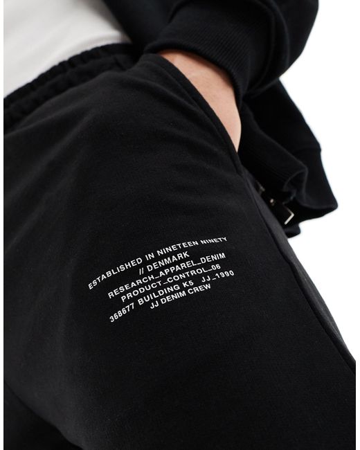 Jack & Jones – bedruckte jersey-shorts in Black für Herren
