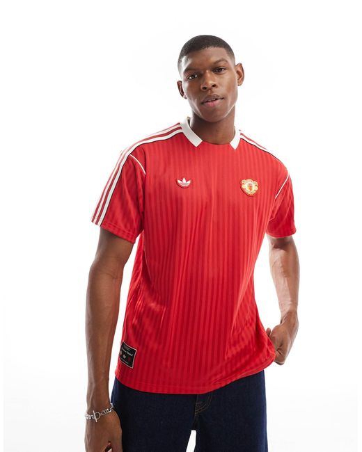 Adidas football - manchester united icons - t-shirt Adidas Originals pour homme en coloris Red