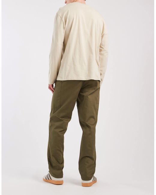 ASOS Natural Straight Cargos for men