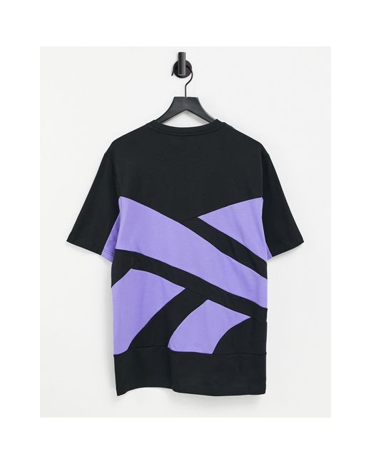 Reebok Black Classics T-shirt With Central Logo And Back Print for men