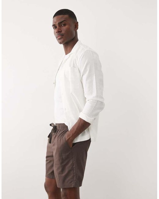 ASOS Pink Linen Blend Short for men