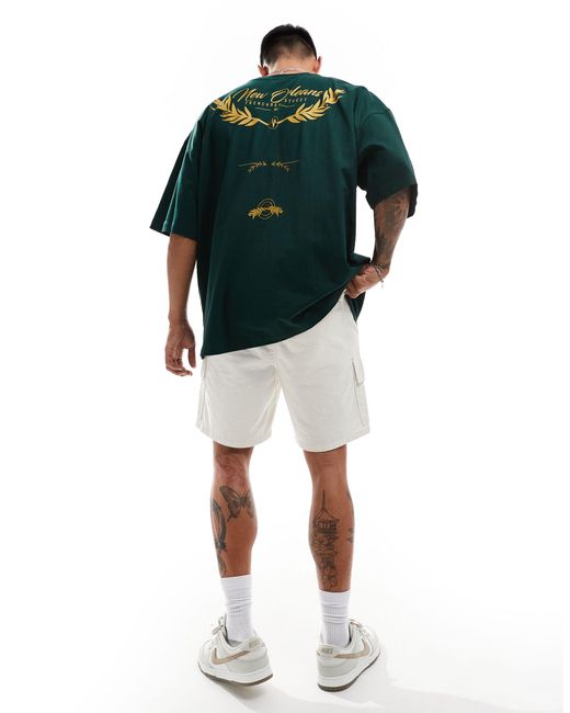 ASOS – super-oversize-t-shirt in Green für Herren