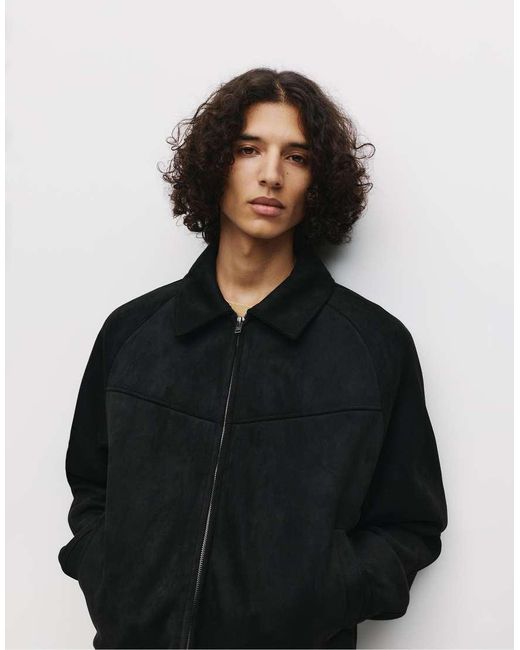 Giacca Trucker Nera di Pull&Bear in Black da Uomo