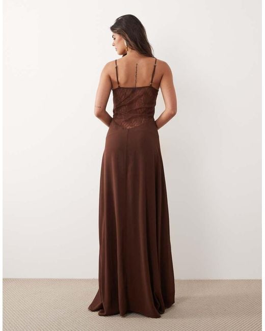 Noughts & Kisses Green Lace Panel Insert Maxi Dress