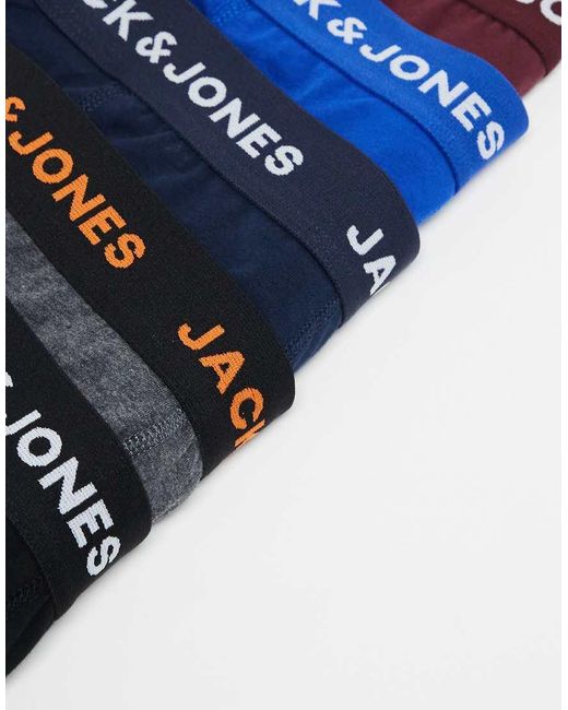 Jack & Jones Blue 5 Pack Trunks for men