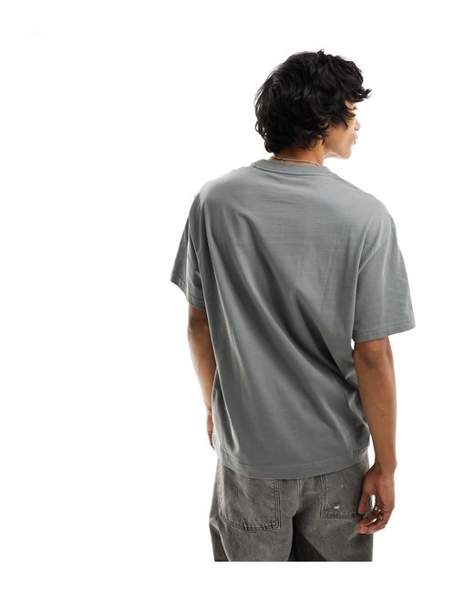 Weekday Gray Oversized T-shirt for men