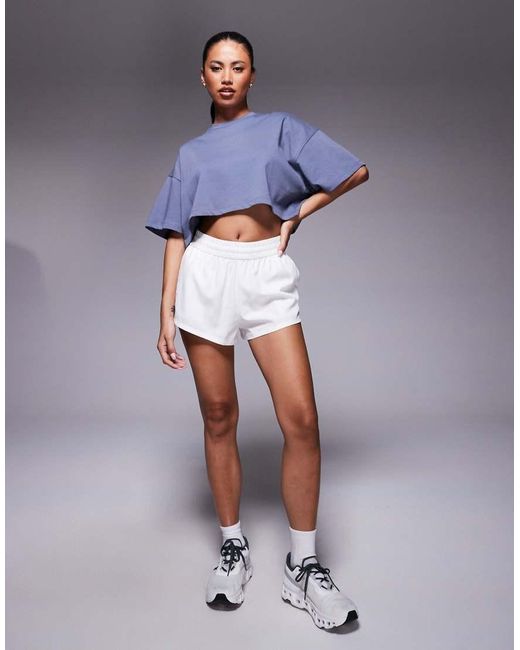 4505 Blue Icon Heavyweight Cotton Cropped T-shirt With Quick Dry Finish