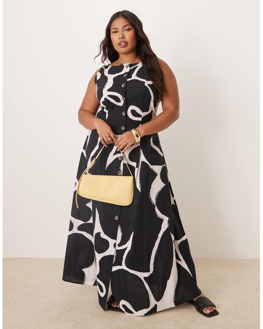 ASOS White Asos design curve – maxi-westenkleid