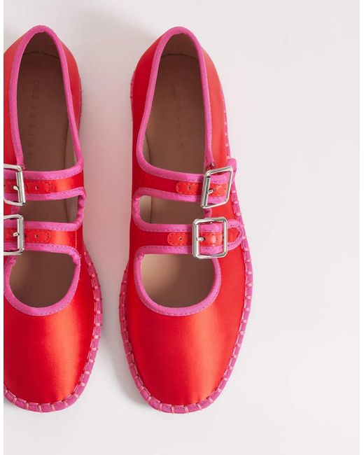 ASOS Red Lumina Mary Jane Ballets