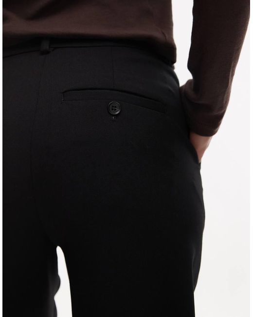 ARKET Black Wool Stretch Slim Cropped Trousers